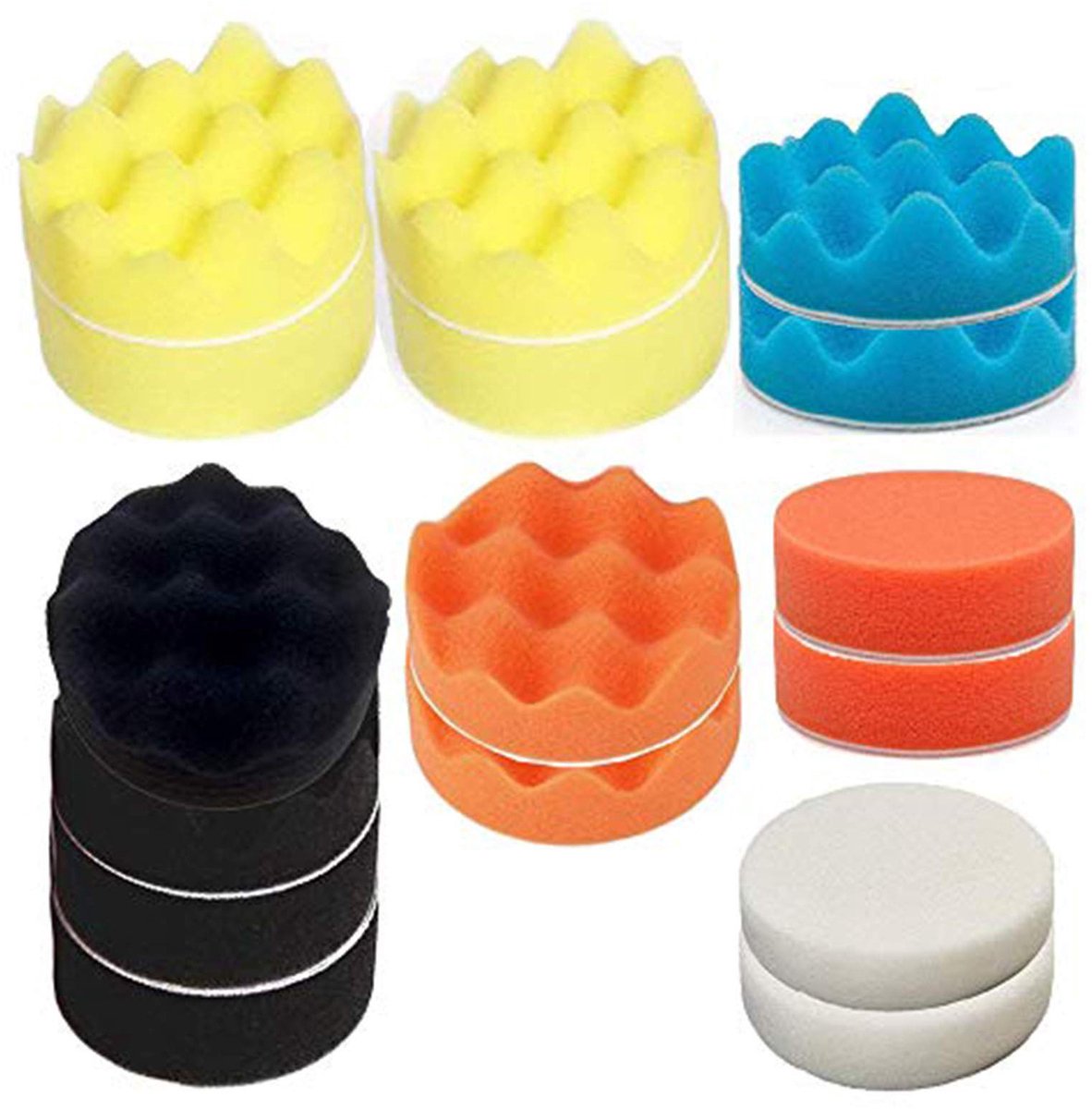 Dailygoods - 125mm Polijstschuim Pads - Set van 16 Stuks voor Metaal Polijsten