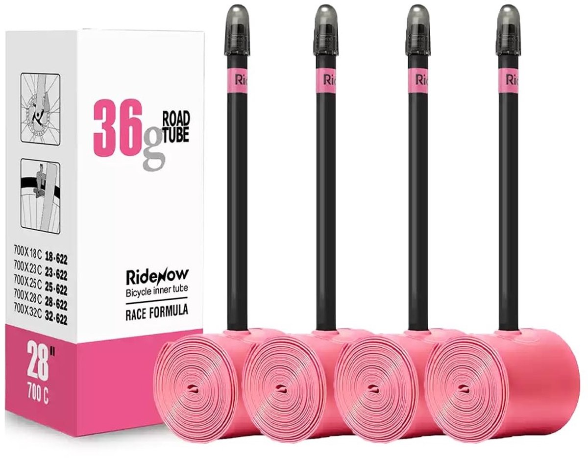 Dailygoods- Binnenslangen Set van 4 - ultralicht 700 × 18 - 32C & 32-47C - SV Ventiel 45/65/85 mm - ideaal voor racefietsen - gravelbikes - Fietsbanden