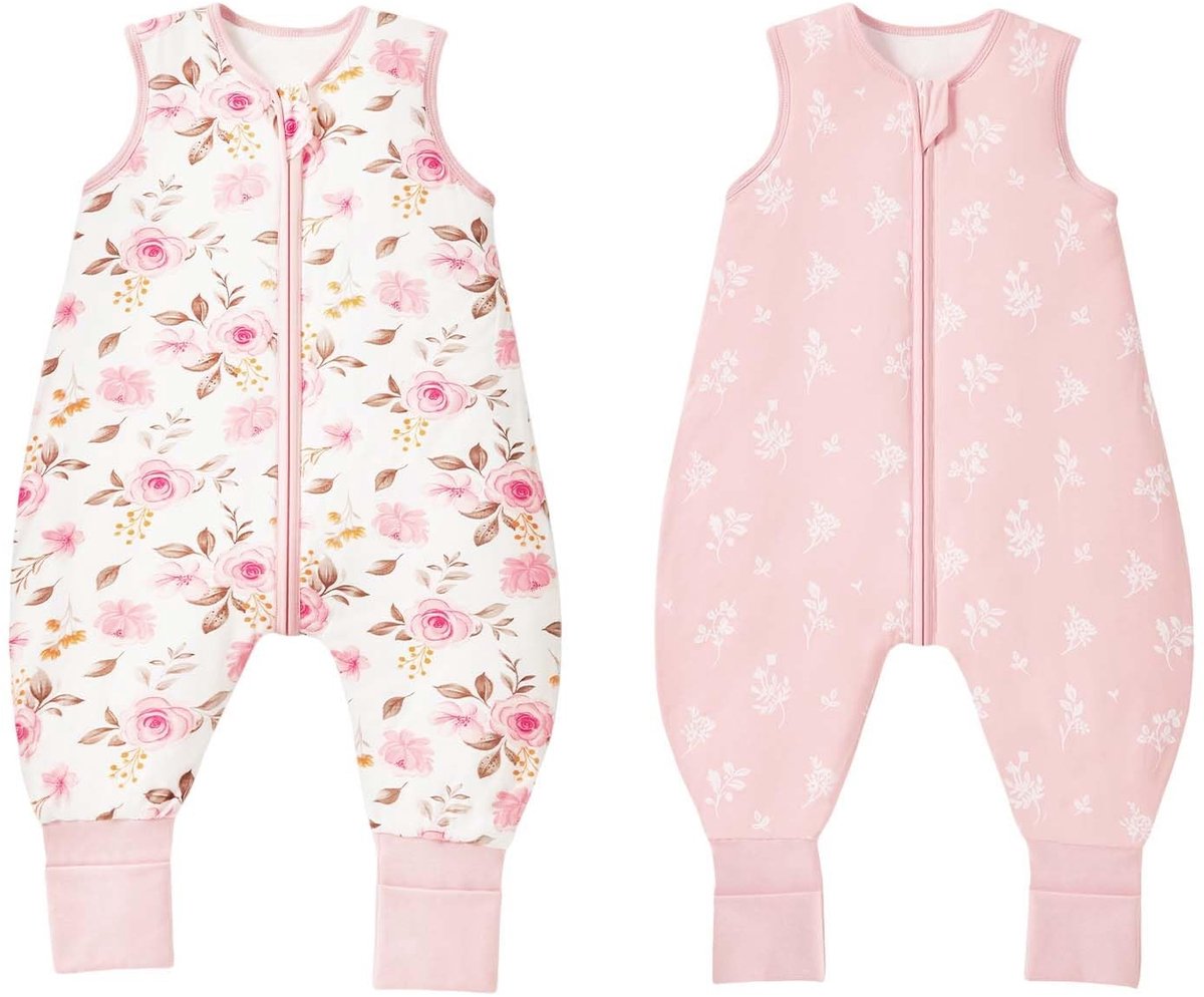 Dailygoods - ToyTec Baby Slaapzak met Rits, 1.0 Tog, 2-Pack Roze