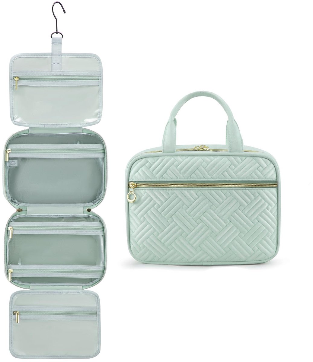 Dailygoods - Toiletry Bag - Waterdichte Hangende Toilettas voor Vrouwen in Lichtgroen