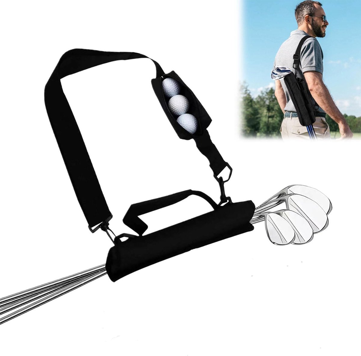Dailygoods - Ultralichte Golf Club Tas - Vouwbare Golf Bag voor Training