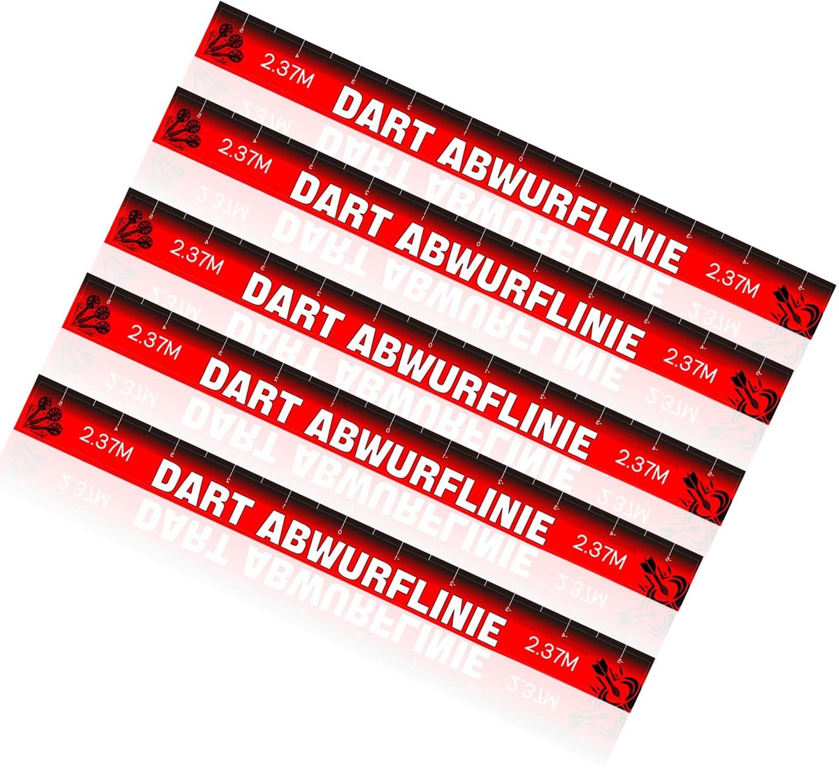 Dailygoods - Throwing Line Dart Sticker - Zelfklevende Dartmat 56x5cm