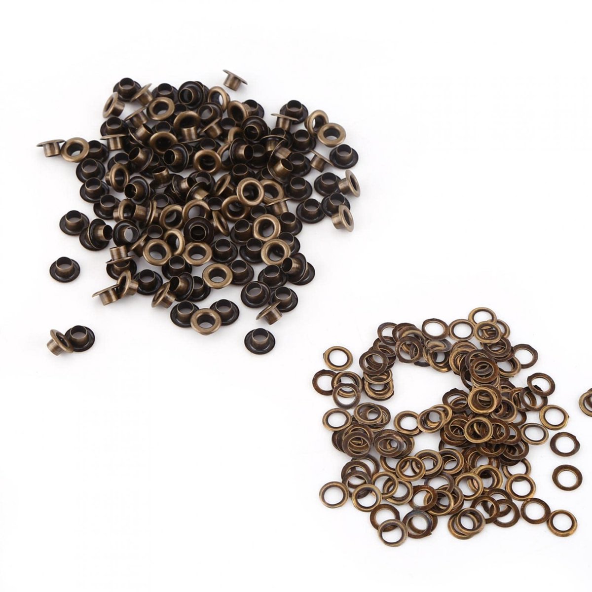 Dailygoods - 100 Stuks Oog-Gereedschapsset - Bronzen Metalen Ogen voor Stof en Gordijnen