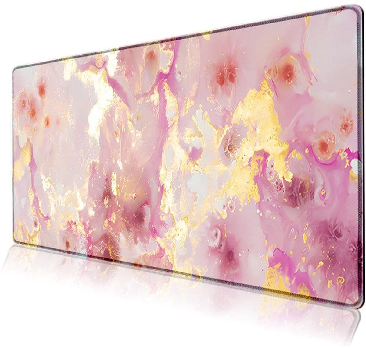 Dailygoods - Bureauonderlegger Muismat XXL Gaming - Roze 900x400mm