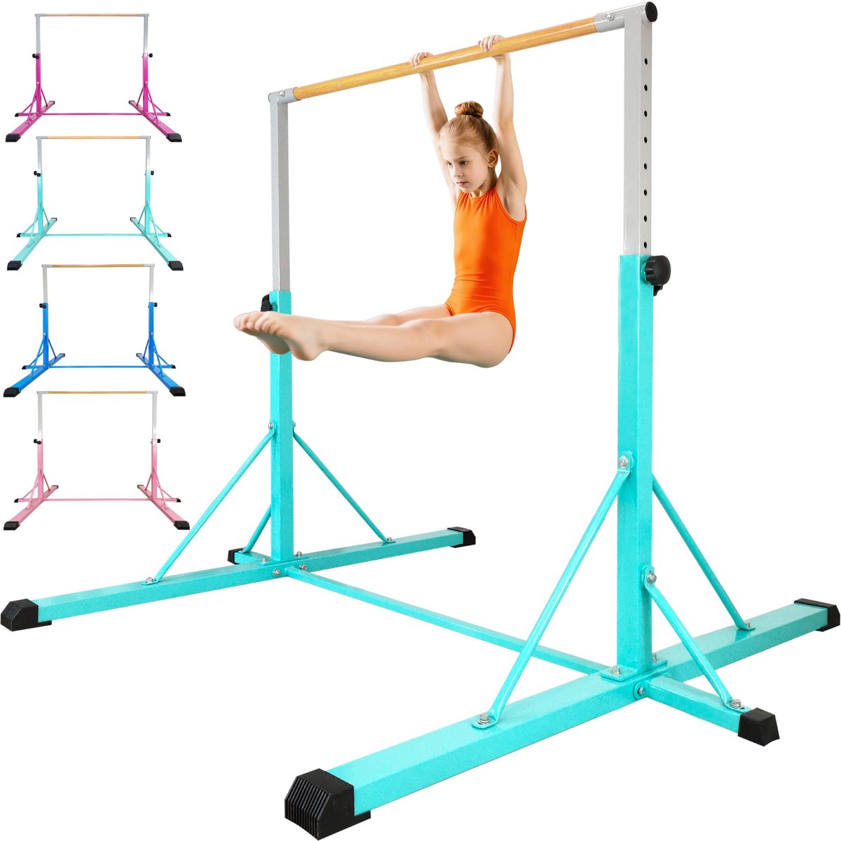 Dailygoods - Gymnastiekstang voor Thuis - Aanpasbare Gymnastiekbalk voor Kinderen van 5-20 Jaar