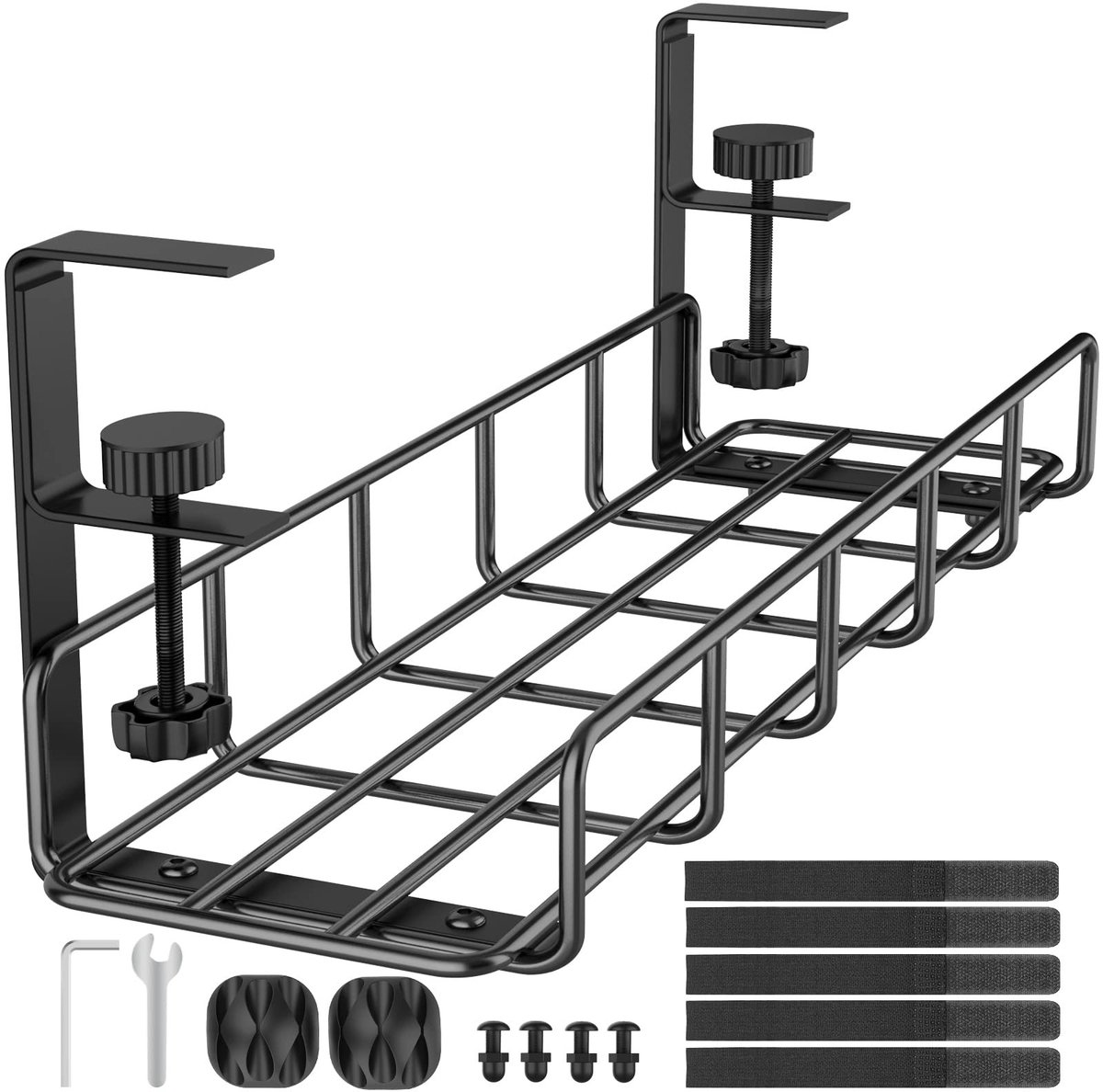 Dailygoods - Onder Desk Kabelmanagement Tray - Stalen Organisator voor Computer Kabels