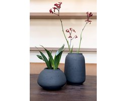 Keramiek Bloempotvaas - Decoratieve Pot - Planten Decoreren - Robuuste Fiberclay Afwerking - D 25 cm H 34 cm