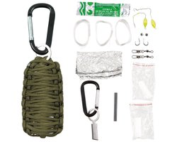MFH Survival Set 10-delig, "Parachute Cord", olijfgroen
