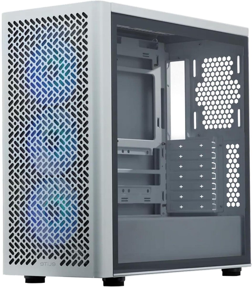 PC Behuizing - Computerkast Tower - Componenten Beschermen - Geoptimaliseerde Luchtstroom - 47.4 x 23 x 48.1 cm - Wit