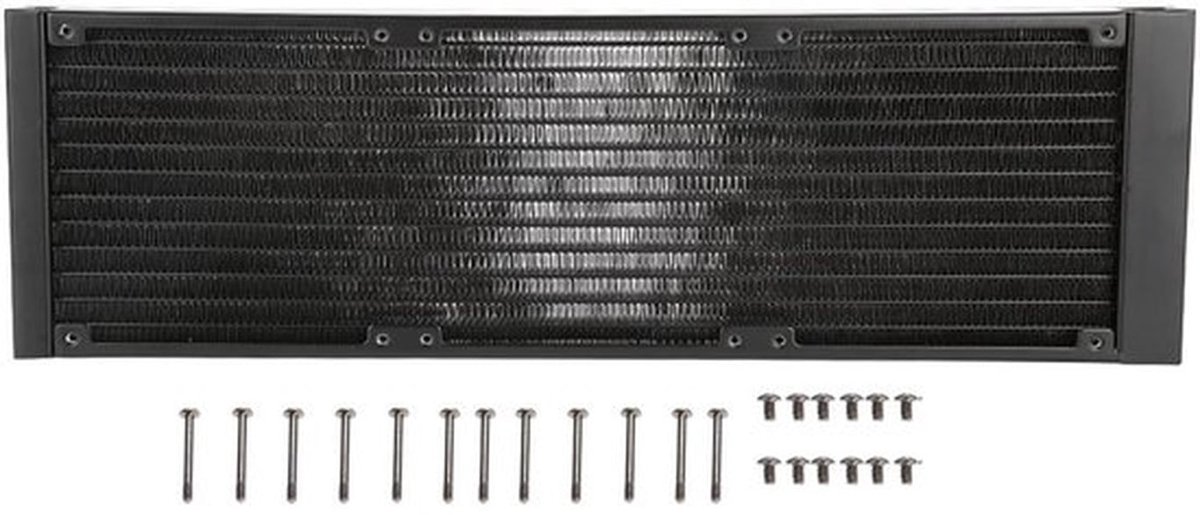 Radiator 360 mm - PC Warmtewisselaar - 12 Buizen - Eenvoudige Installatie - Aluminium - G1/4 Schroefdraad - Waterkoeler