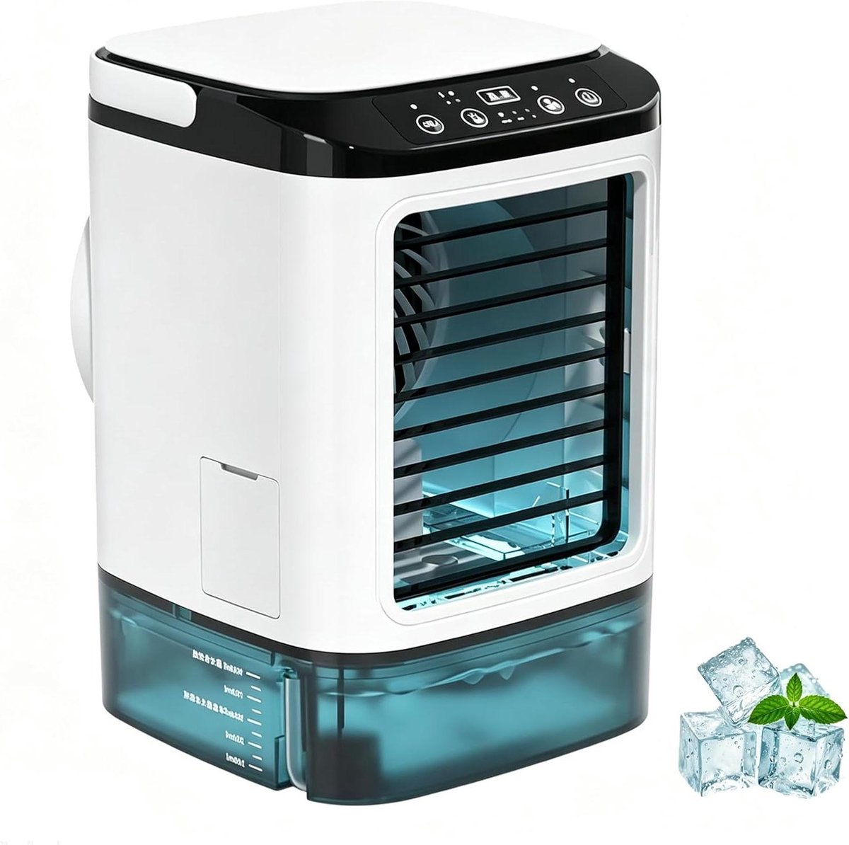 Verdampingsluchtkoeler - Persoonlijke Koeler - Ruimte Koelen - Ijsbox Koeling - 900 ml Tank - Wit