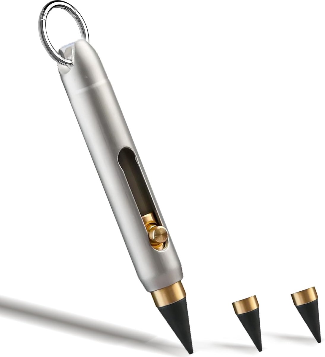 Metallic Inkt Pen Onbeperkt Permanente Schrijven - Titanium Wisbare Mini Vulpotlood Sleutelhanger - Potlood Voor School-Kantoor - Duurzame Schrijfgereedschap Te Versturen