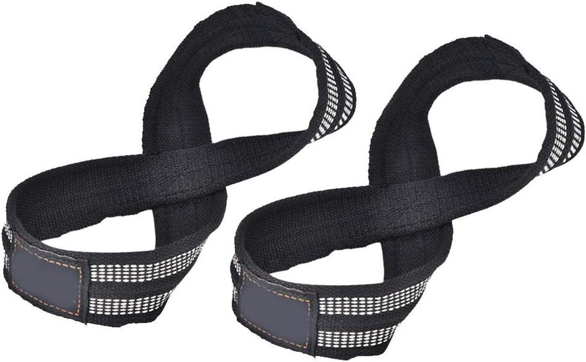 Gewichthefriemen Paar - Fitness Polsbanden - Kracht Training - Verbeterde Grip - 1 Paar - Zwart