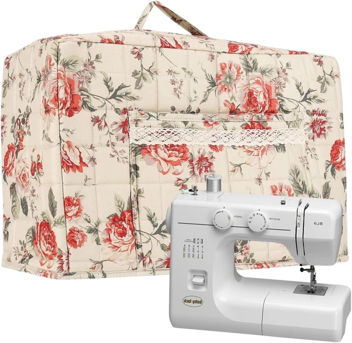 Naaimachine Tas - Naaimachine Cover - Naai Spullen Opbergen - Decoratief Bloemenpatroon - 43 x 35 cm - Meerkleurig