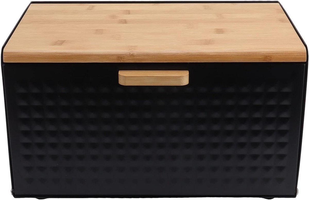 Broodtrommel van hout - Brooddoos Keuken - Brood Vers Houden - Grote Capaciteit - 37 x 26 x 23 cm