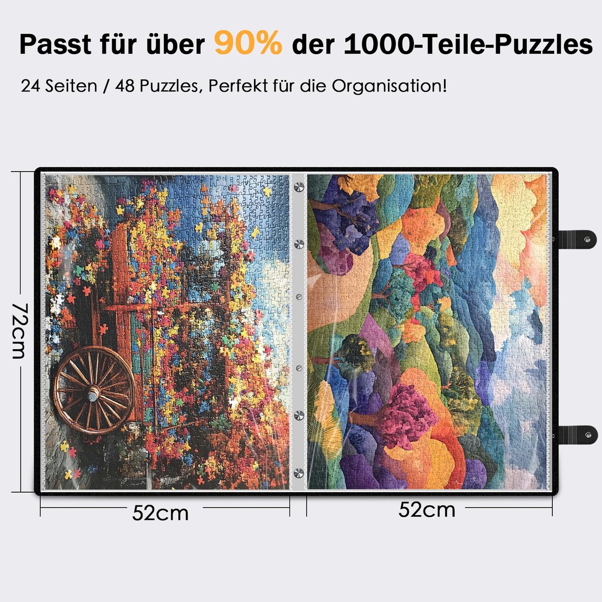 Puzzelmap voor 1000 Stukken met 24 HD-Vakken – Ideaal voor Stofbescherming van Puzzels — cadeau in Cadeau-ideeën - foto 6