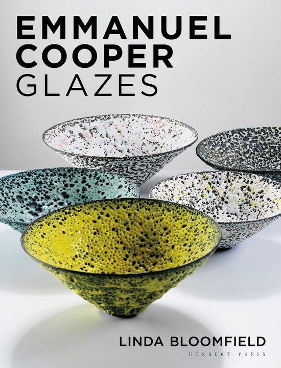 Couverture du livre 'Emmanuel Cooper Glazes' avec cinq bols colorés à pois.