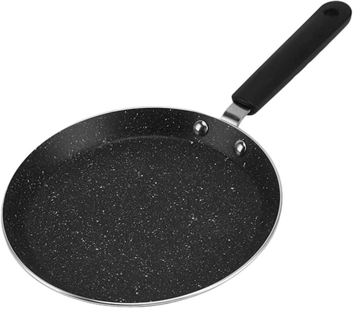 Crêpepan met Anti-aanbaklaag - Tortillapan Platte Koekepan - Pannenkoeken Bakken - Innovatief Ontwerp - 10 Inch - Zwart