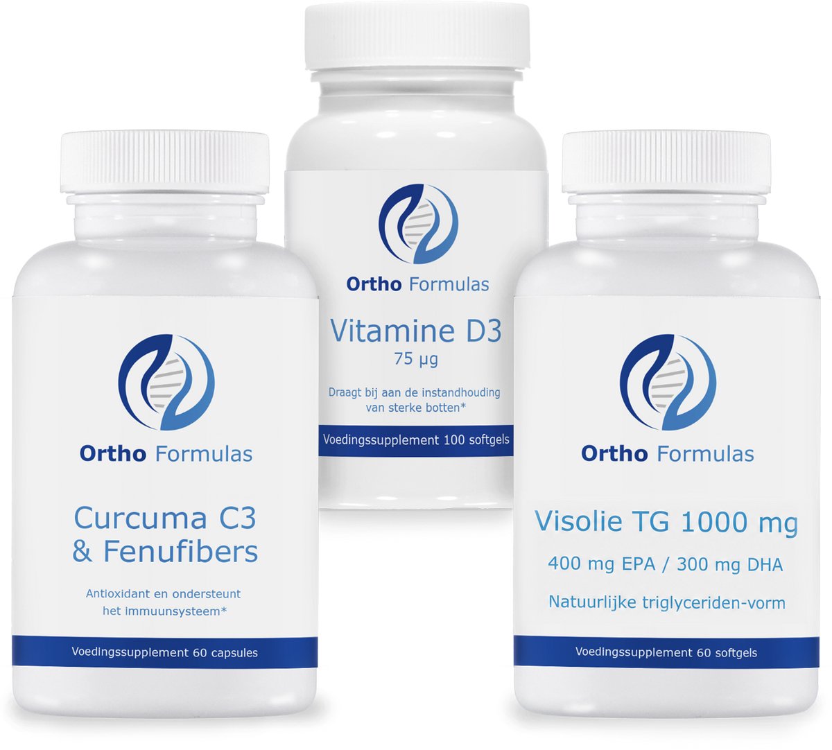 Vitaliteit Pakket - Visolie - Vitamine D3 - Curcuma
