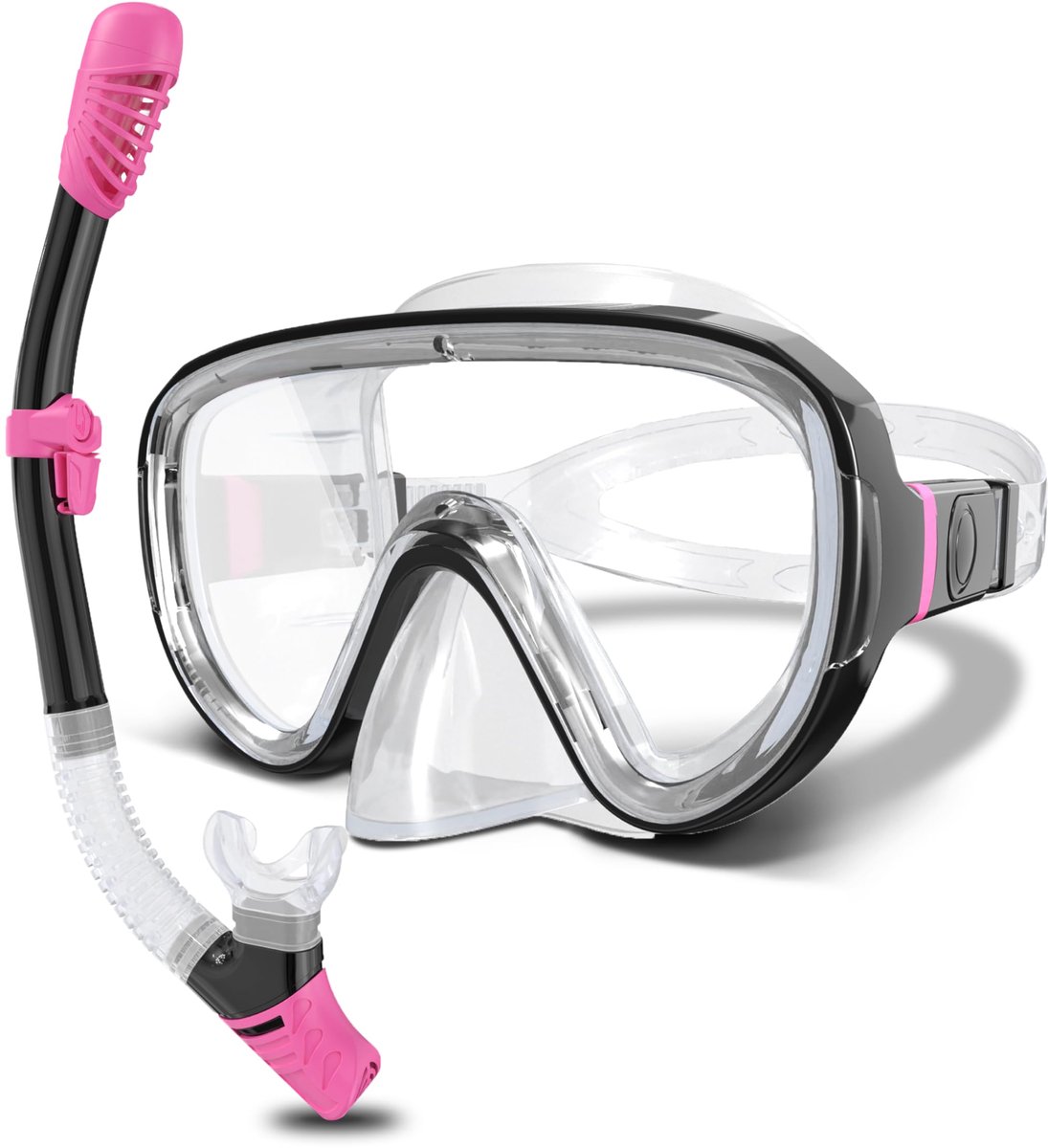 SnelShoppen - G2RISE SN05 Snorkelset Volwassenen met Duikbril en Droge Snorkel - Anti-lek, Anti-condens, Gehard Glas - Snorkelen voor Heren en Dames -