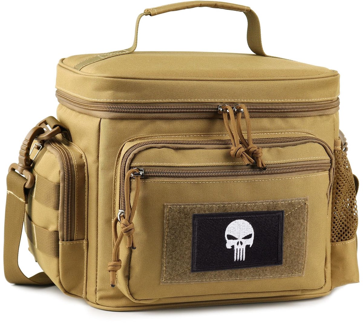 SnelShoppen - Tactische Lunchbox voor Mannen - Geïsoleerde Koeltas met MOLLE-band, Lekdicht, Ideaal voor Camping, Werk, Sport & Dagelijks Gebruik, Inc