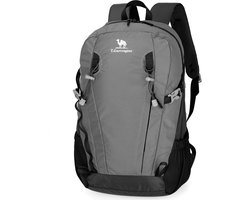 SnelShoppen - 30L Wandelrugzak voor Dames en Heren, Ademend en Waterdicht, Grote Reisrugzak in Grijs voor Camping, Outdoor, Trekking en Dagtochten