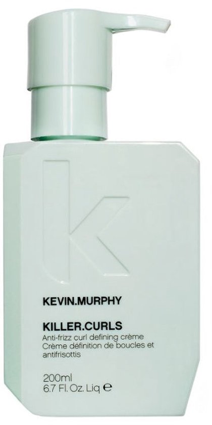 Lichtblauwe KEVIN.MURPHY Killer.Curls fles met pompdispenser, 200 ml.