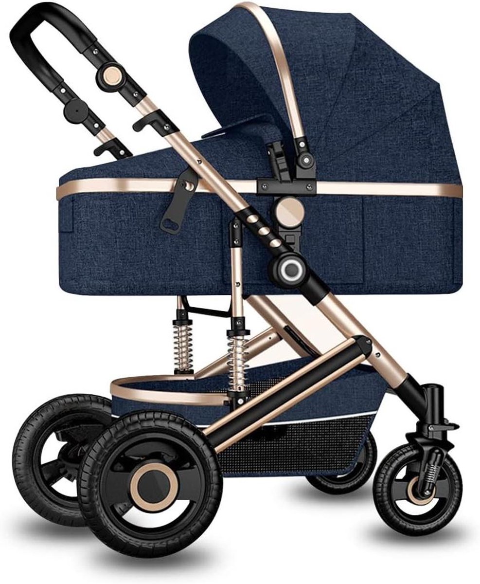 Kinderwagen 2-in-1 - Wandelwagen Kleuter - Veilig Vervoer - Opvouwbaar Met Eén Knop - 25 kg Draagvermogen - Blauw