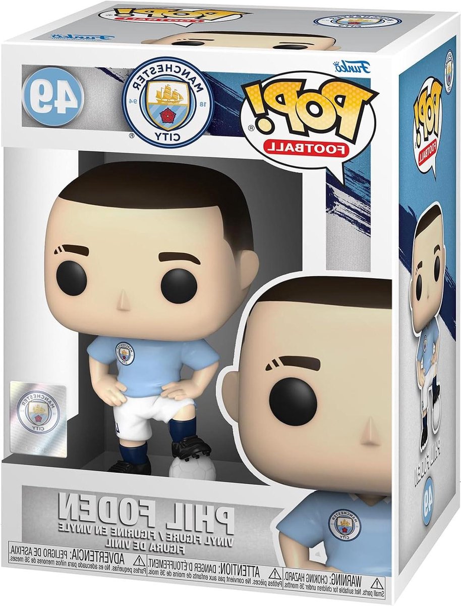 Phil Foden Figuur - Voetbal Funko - Verzamelen - Iconische POP! Vinyl - 9 cm - Multicolor