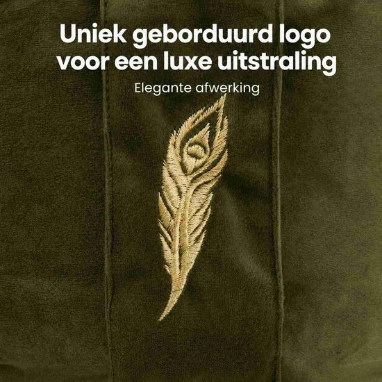 MindBaas - Yoga Bolster - Eco - Groen Velvet - Dubbel Gestikt - 60 x 20 cm (lengte x diameter) van Merkloos — afbeelding 2