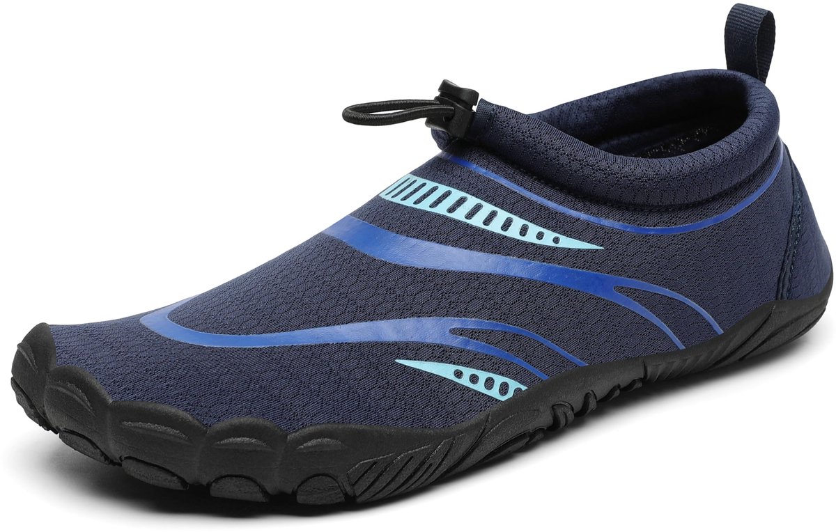 SnelShoppen - Mishansha Waterschoenen Heren en Dames, Sneldrogend, Maat 36-46, Donkerblauw B, Perfect voor Strand, Camping, Zwemmen en Watersport