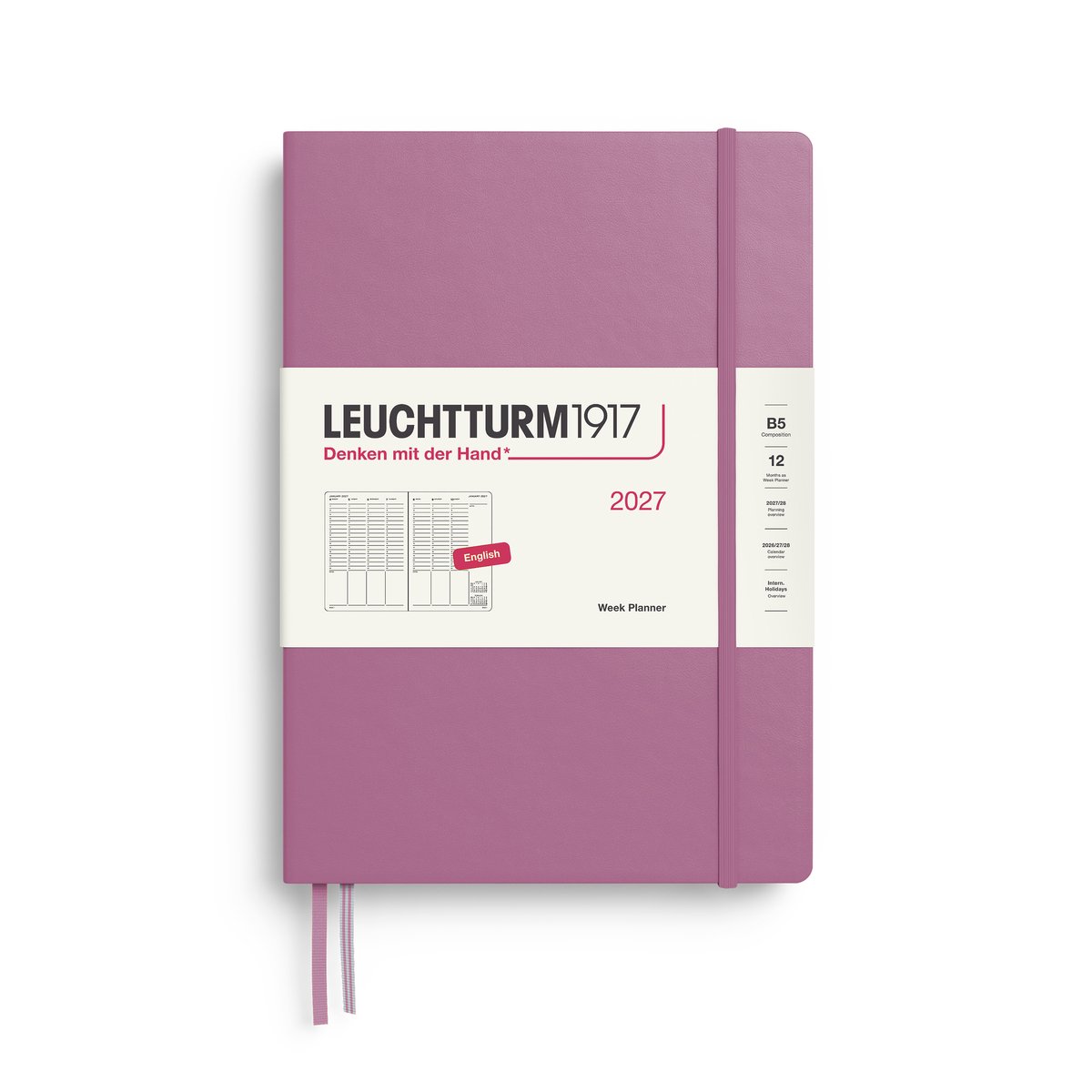 Leuchtturm1917 - 2027 - Week Planner - B5 Composition 18x25cm - dusty rose