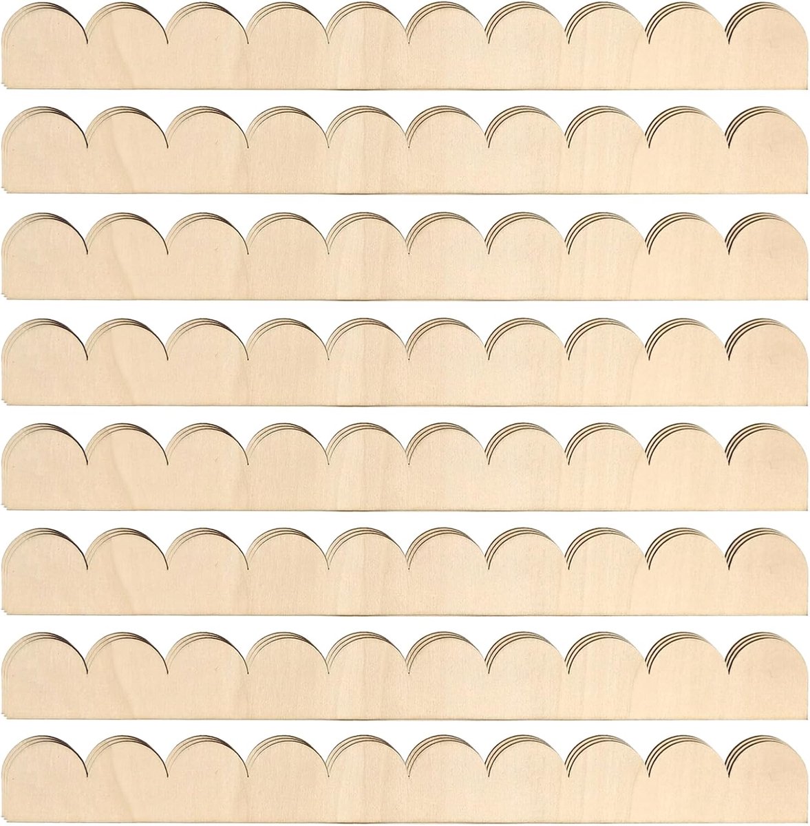 24 Stuks Onafgewerkte Houten Golflijst - Onafgewerkt Decoratief Houten Lijstwerk - DIY Moulding Trim - Veelzijdige Wanddecoratie - Gemakkelijk Te Schilderen - Natuurlijk Hout - Ideale Home Upgrade
