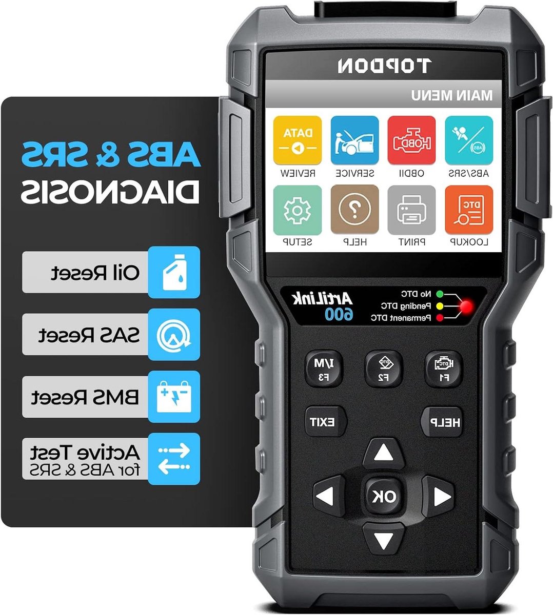 OBD2 Codelezer - Diagnose Tool - Auto Onderhoud - Actieve Test - 2.8 Inch Scherm - Zwart