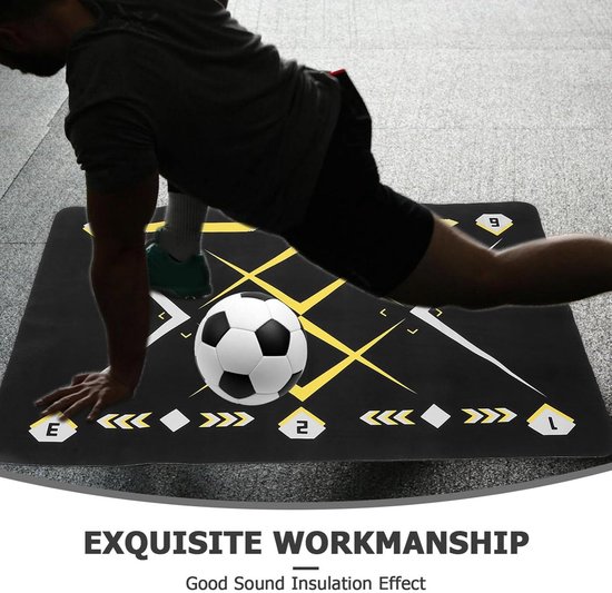 Voetbal Trainingsmat - Oefenmat Voetbal - Balcontrole Verbeteren - Antislip Geluidsisolatie - 120x80 cm - Meerkleurig — afbeelding 4