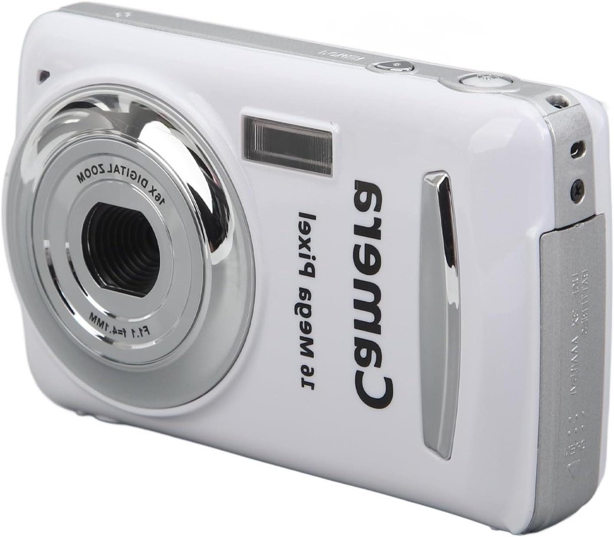 Digitale Camera - Compactcamera Kinderen - Vakantie Vlogs - Multi-axis Stabilisatie - 16x Digitale Zoom - Wit