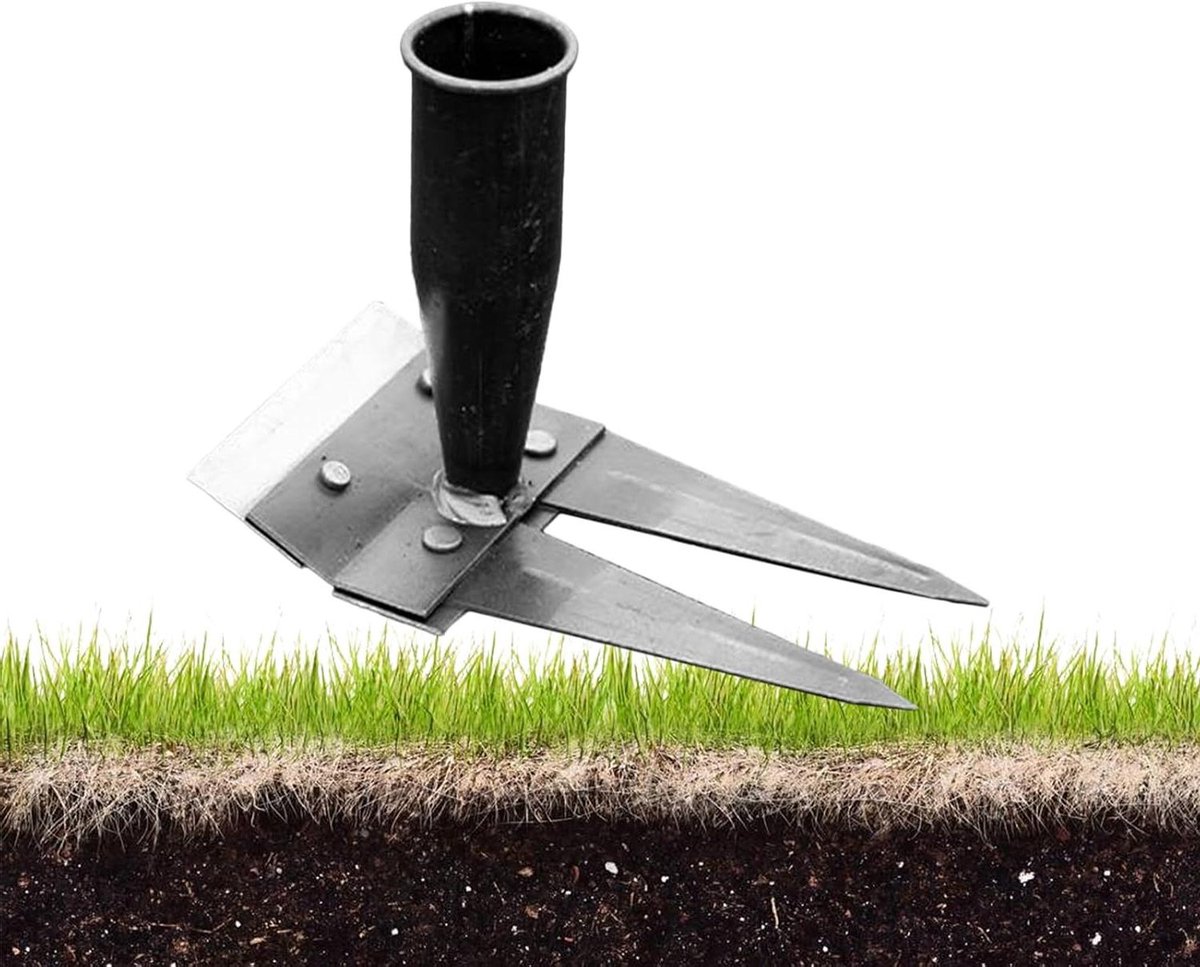 Onkruidgereedschap - Onkruidhark Tuin - Onkruid Verwijderen - Ergonomisch Ontwerp - 2 Tanden - Metaal