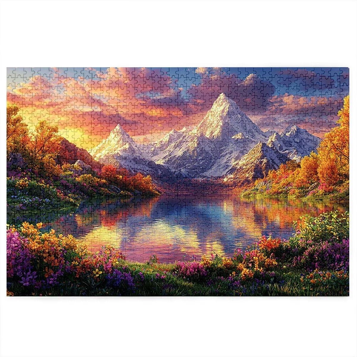 Puzzel 5000 stukjes - Landschap Puzzel Educatief Spel - Ontspanning Thuis - Gedetailleerde Poster Inclusief - 156 x 105 cm