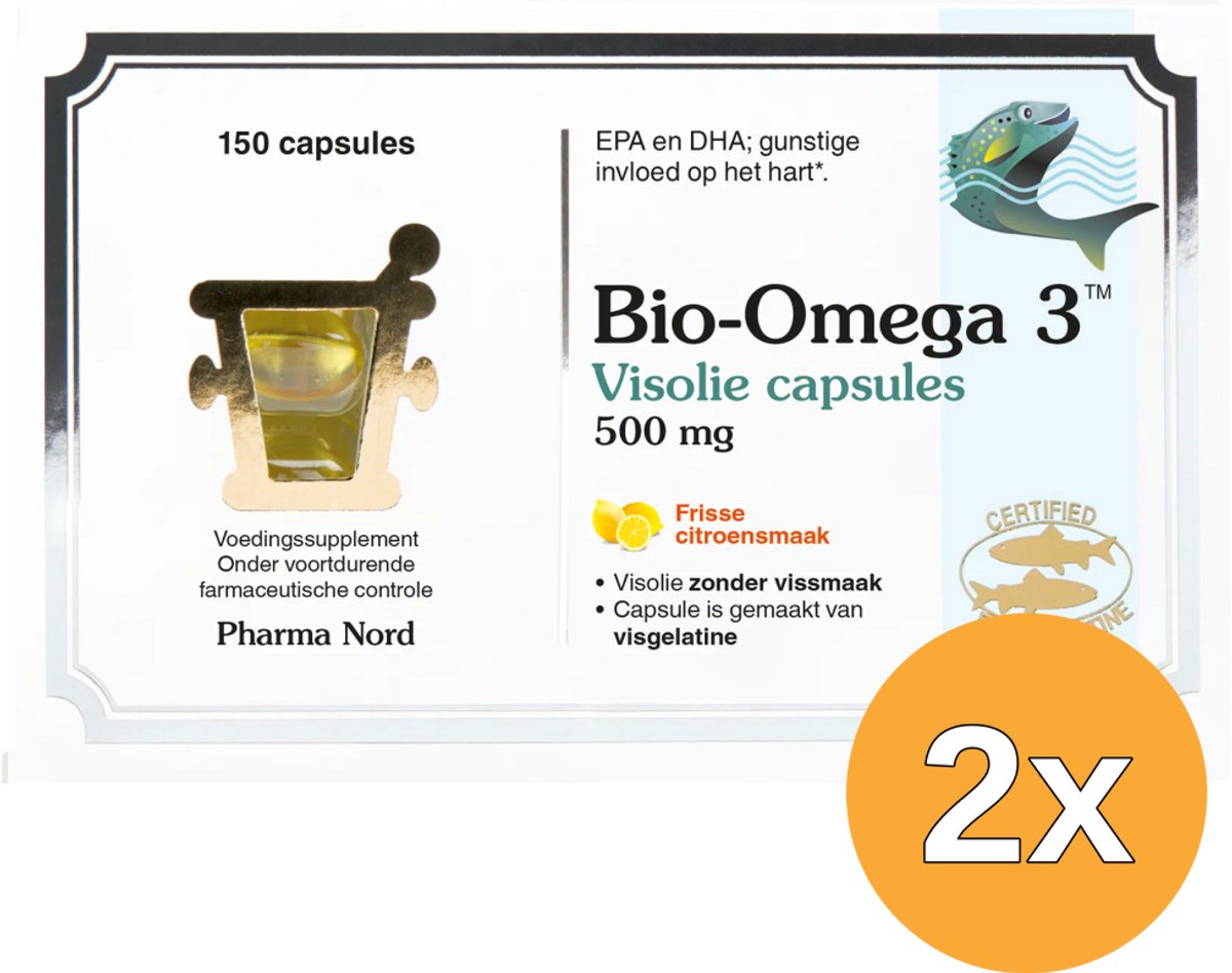 2x Pharma Nord Bio Omega 3 Visolie (150 capsules)
