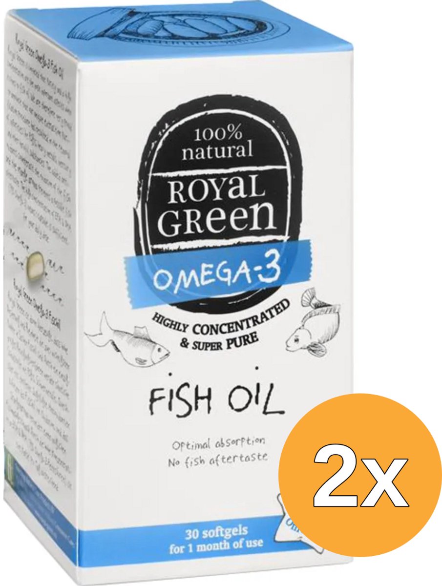 2x Royal Green Omega 3 Visolie (30 Softgels)