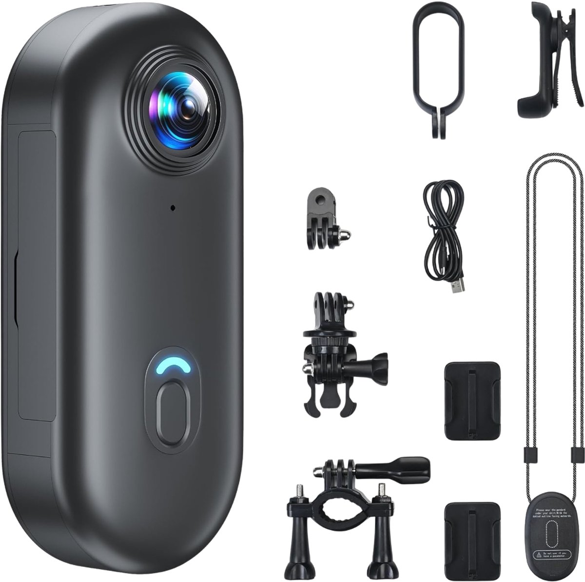 Livista Mini Action Camera 1080P - Body camera - Fiets , Ski & Voetbal Camera - Handsfree POV Camera - Compacte Sportcamera - Met Live App-View – WiFi camera - Zwart