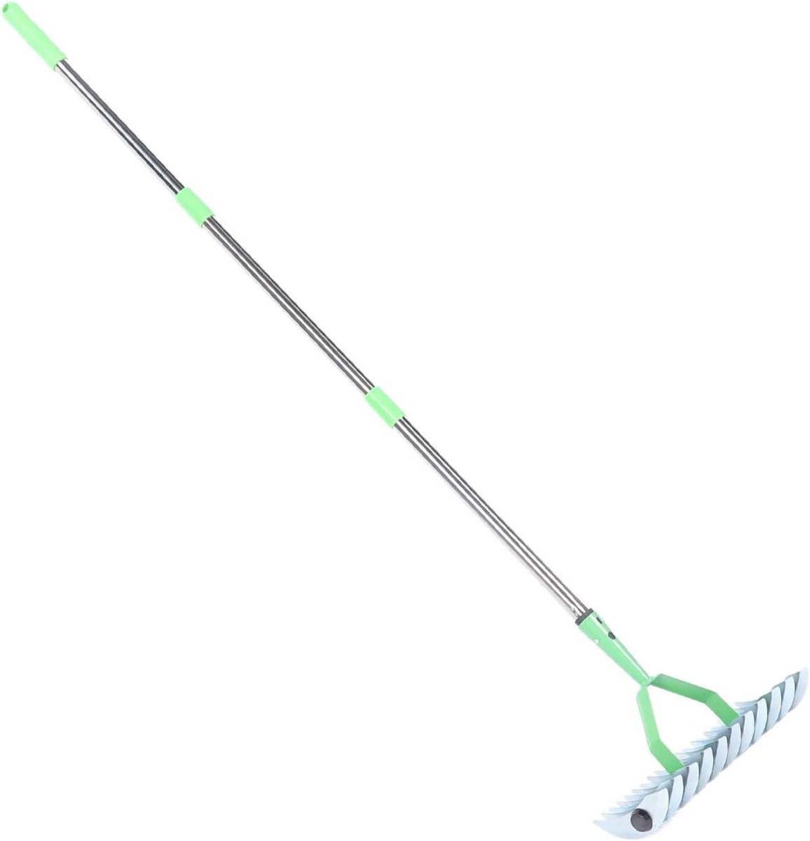Rieten hark - Gazonhark ontmosser - Gazon onderhoud - Roestvrijstalen tanden - 134 cm - Niet gespecificeerd
