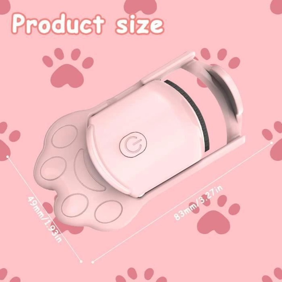 LISM-Verwarmde wimperkruller - USB, temperatuurregeling met 2 standen, lange levensduur - Roze