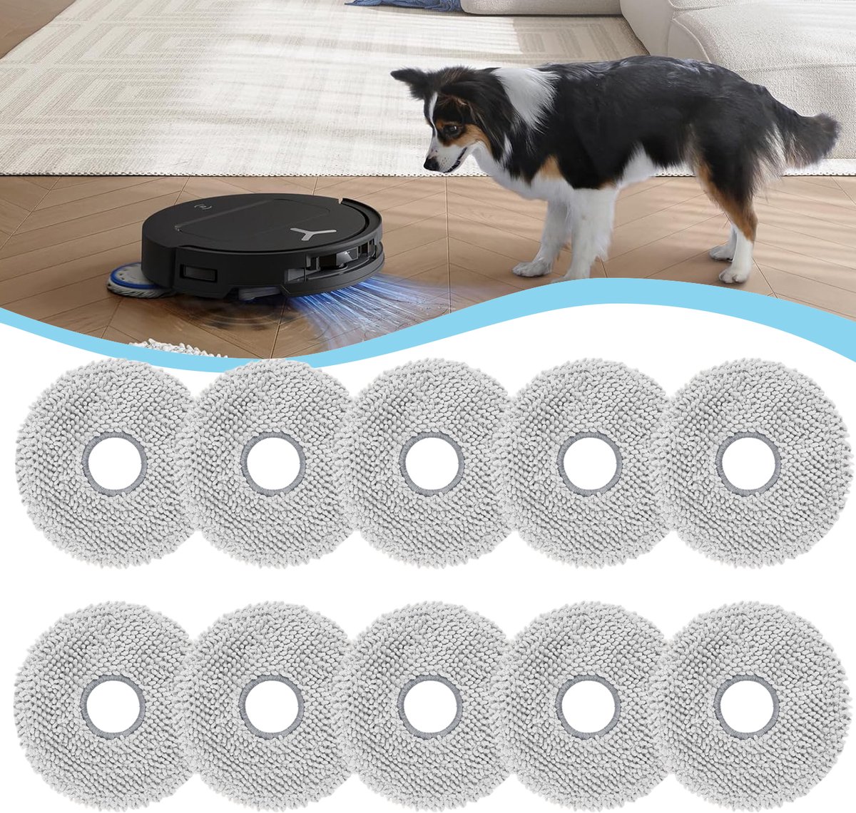 10 Stuks Vervangende Dweilpads - Microvezel Dweildoeken Voor Ecovacs Deebot T30 Pro Omni - Herbruikbaar En Wasbaar