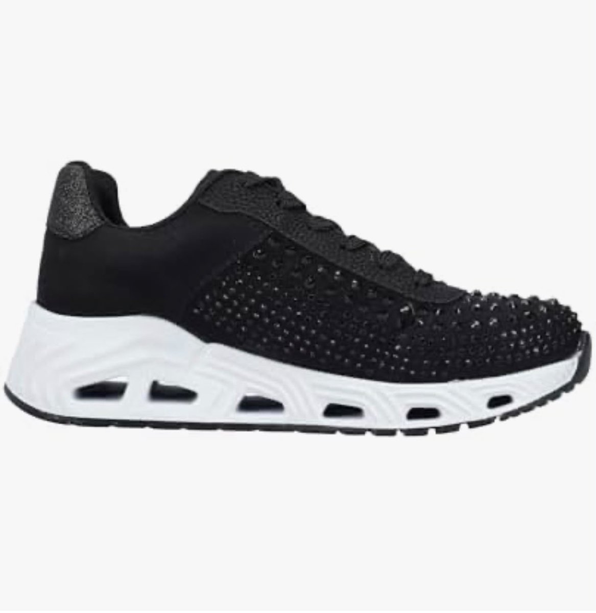 Rieker N5201-00 sneaker lichtgewicht zwart studs witte zool