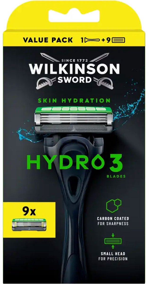 Wilkinson Hydro 3 Scheersysteem - 1 houder + 9 mesjes