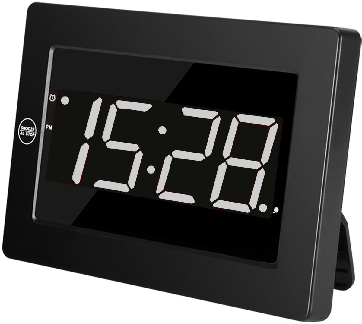 Dailygoods- Wandklok Digitale LED-display - Wandklok op Batterijen - Helderheid Instelbaar - Nachtmodus - 2xD Batterij - Geen Snoeren - Digitale Klok
