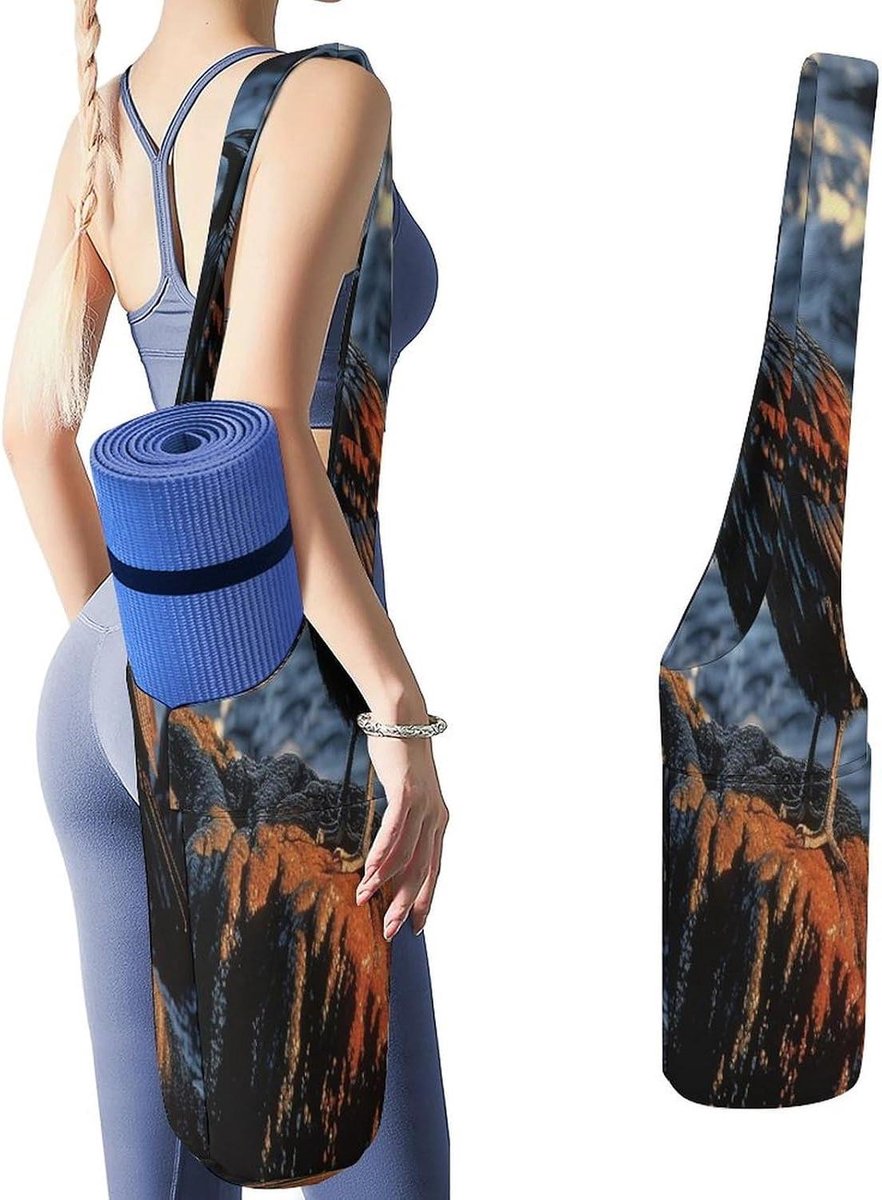 Yoga Mat Tas - Draagtas Gym - Sporten en Reizen - Met Waterfles Zakken - 90 cm Lengte - Stijl