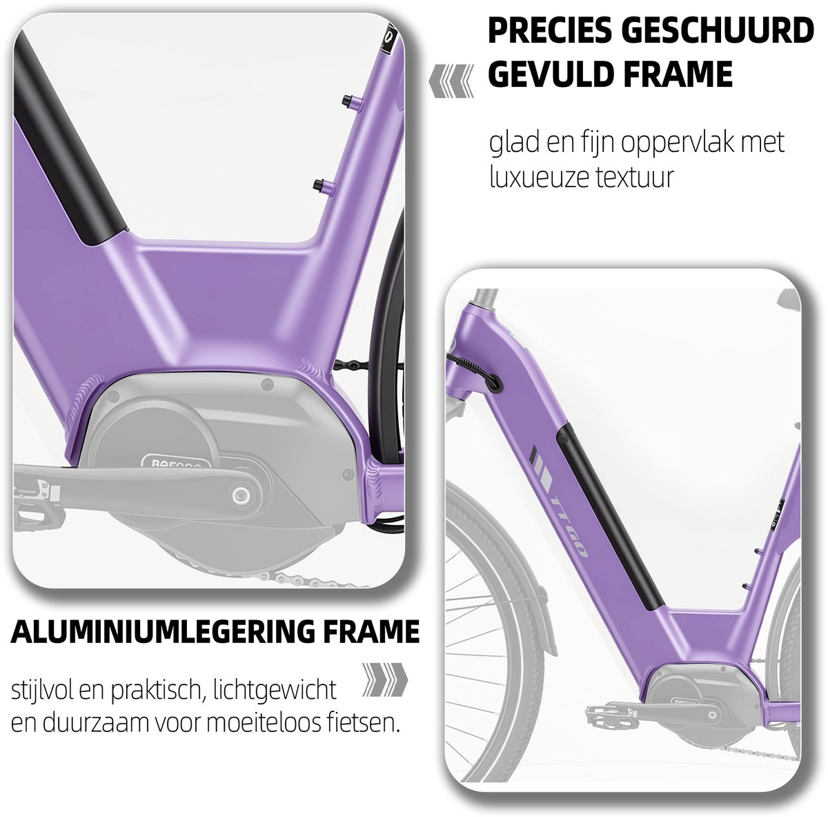 TTGO C7 SE Elektrische Fiets – 648WH Lithium Accu – Actieradius tot 150 km – Middenmotor – 28×2.0 inch Banden – Hydraulische Schijfremmen – Shimano 9 Versnellingen – Verende Voorvork met Lock-out – Elektrische Stadsfiets thumbnail 5