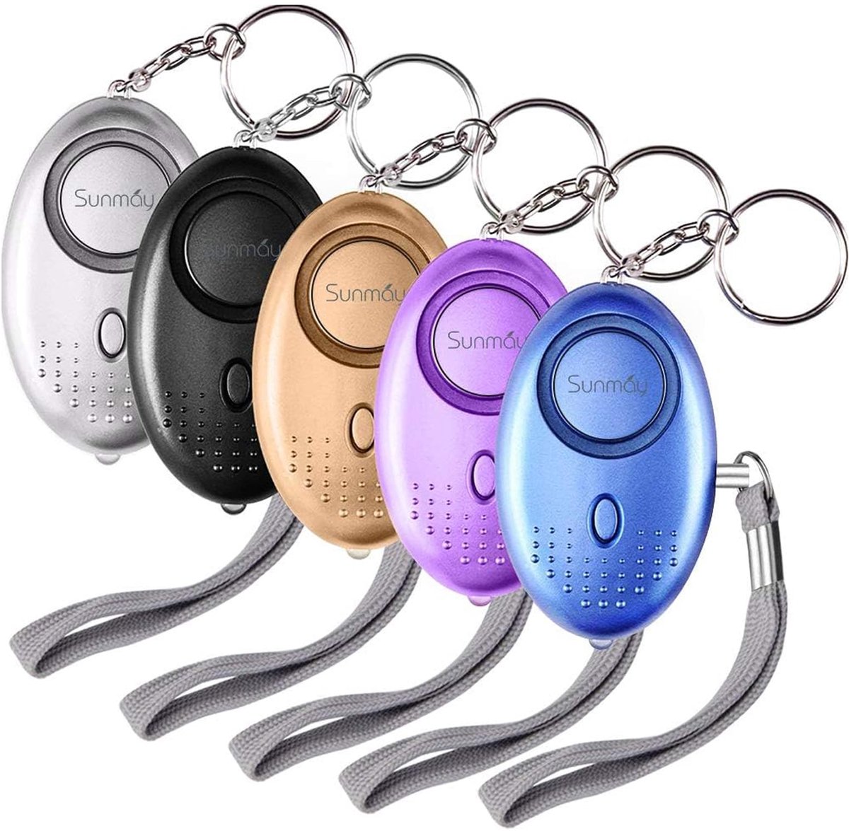 SnelShoppen - Persoonlijk Alarm 140DB - 5 Stuks Met LED-Licht - Noodalarm Voor Vrouwen, Kinderen, Ouderen - Zelfverdediging Alarm Voor Nachtdiensten,